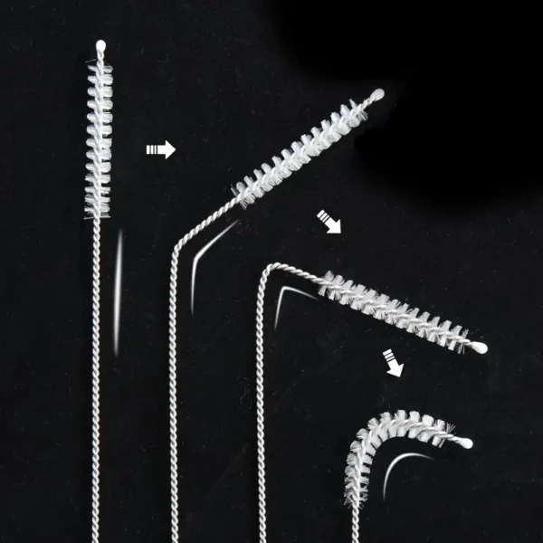Bendable Stainless Steel Straw Brush Cleaner