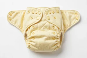 Reusable Newborn Cloth Diaper – Pastel Yellow