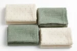 Muslin Swaddle Blanket – Sage & Cream